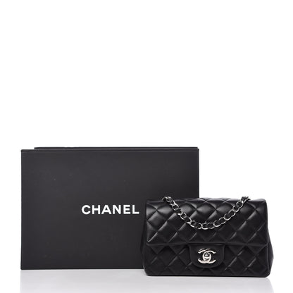 Chanel Lambskin Quilted Mini Rectangular Flap Black 10 of 10