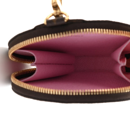 Louis Vuitton Monogram 2021 Christmas Animation Japanese Garden Round Coin Purse Wisteria Pink 3 of 4