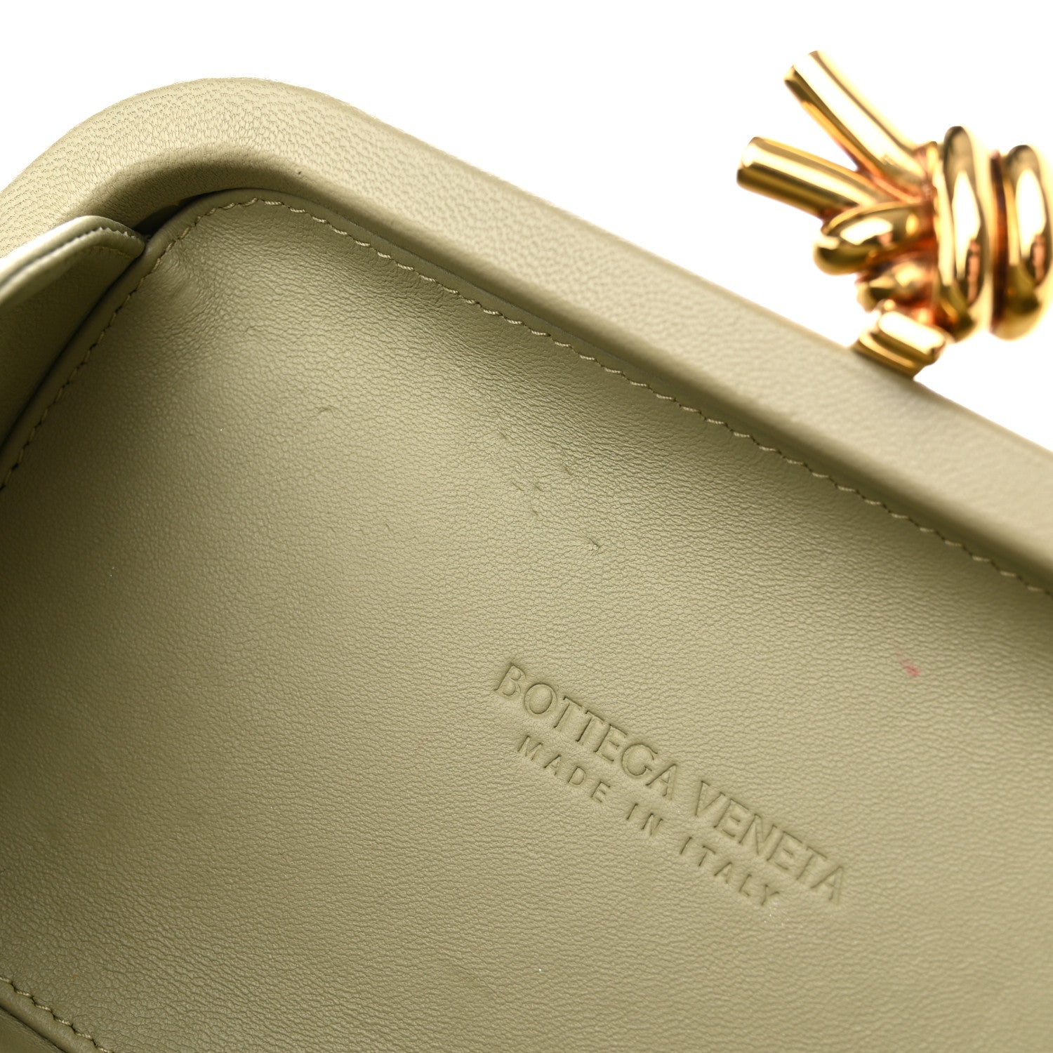 Bottega Veneta Nappa Intrecciato Minaudiere Knot Clutch Travertine 8 of 9