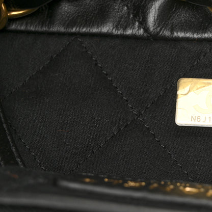Chanel Shiny Calfskin Quilted Small Chanel 22 Black 8 of 11