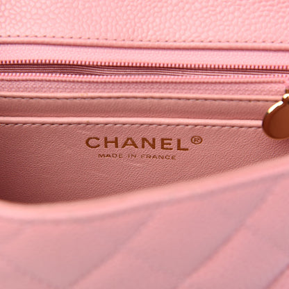 Chanel Caviar Quilted Mini Square Flap Pink 6 of 12