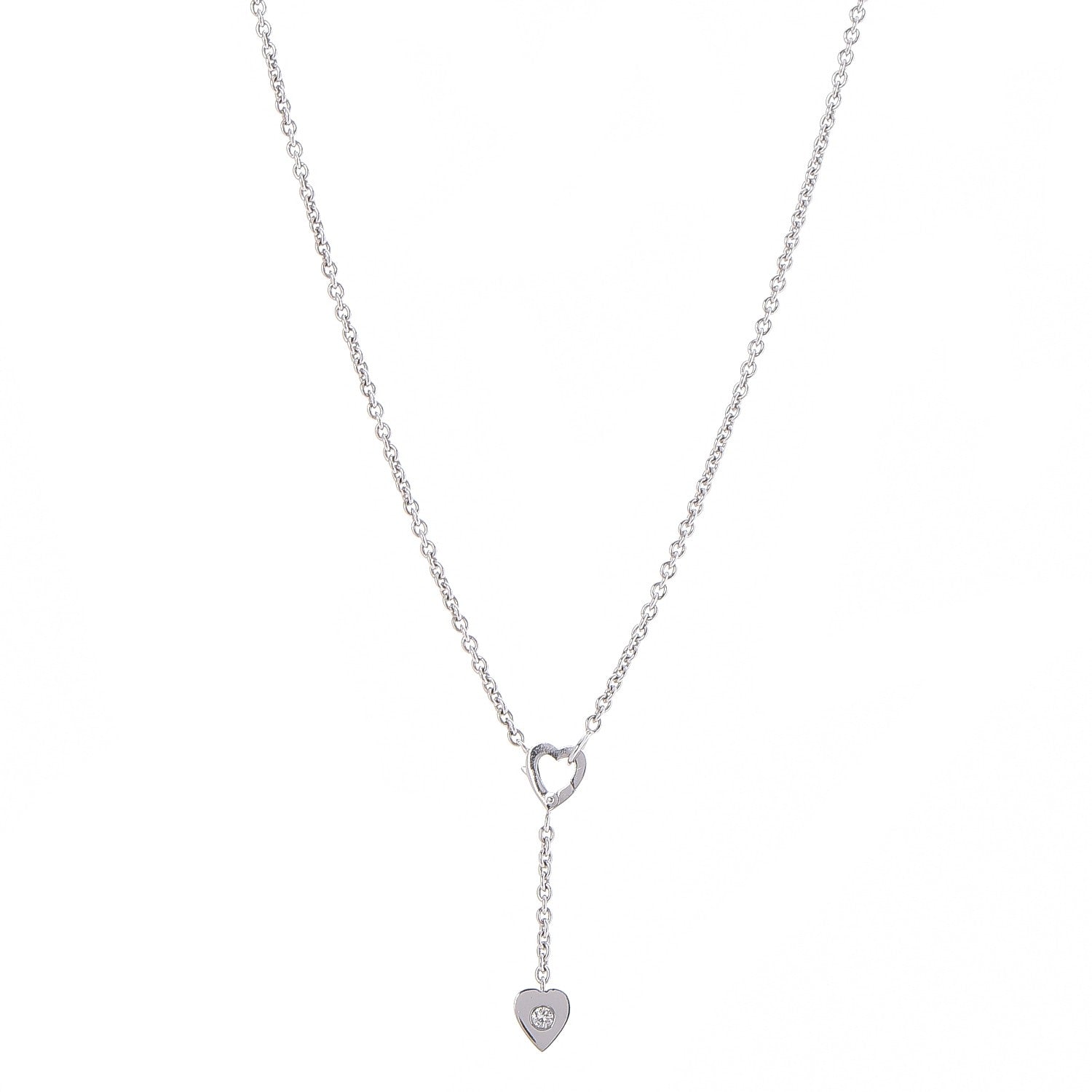 Cartier 18K White Gold Diamond Mon Amour Lariat Necklace 1 of 8