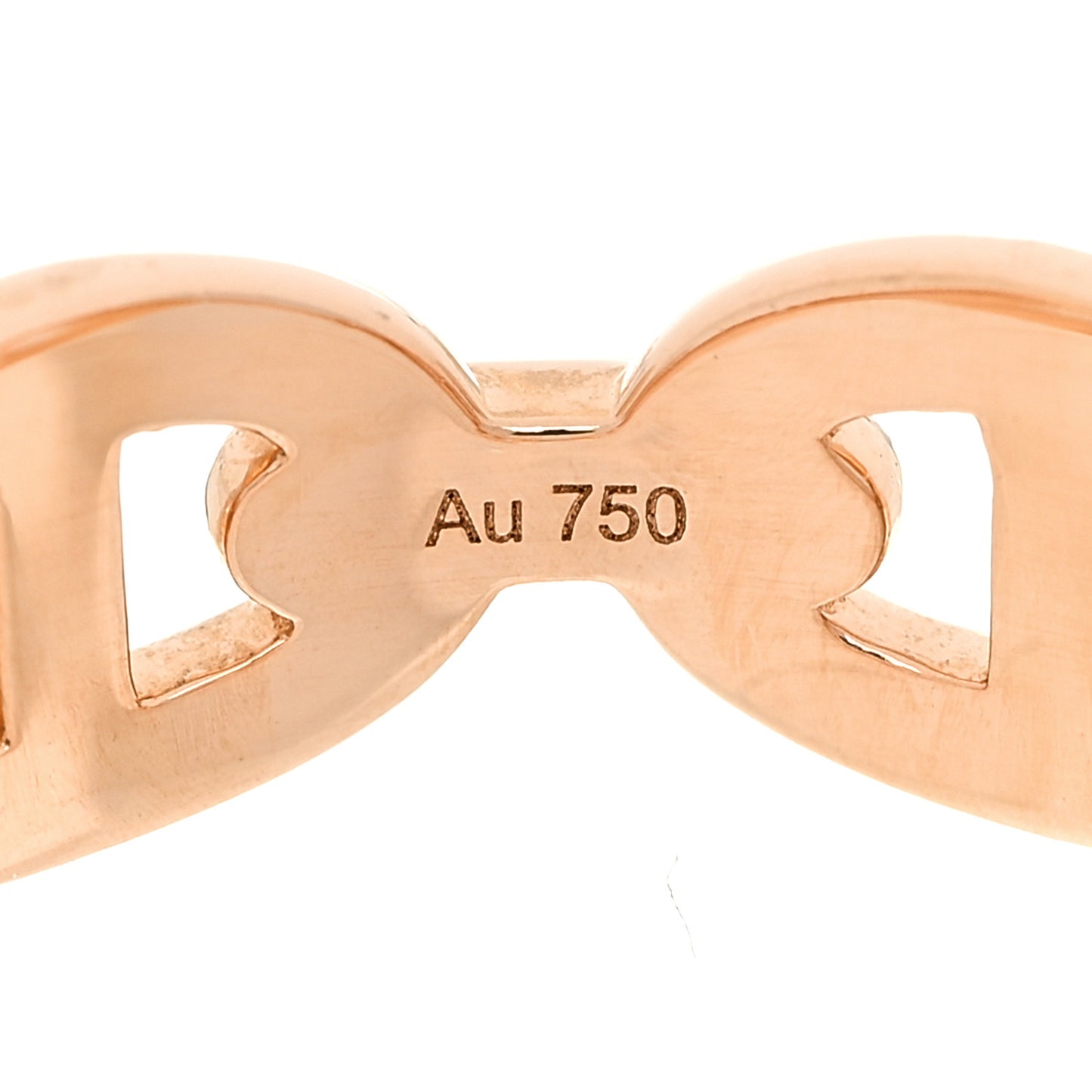 18K Rose Gold PM Chaine d'Ancre Enchainee Ring 54 6.75