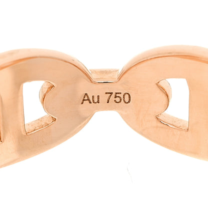 Hermes 18K Rose Gold PM Chaine d'Ancre Enchainee Ring 54 6.75 7 of 9