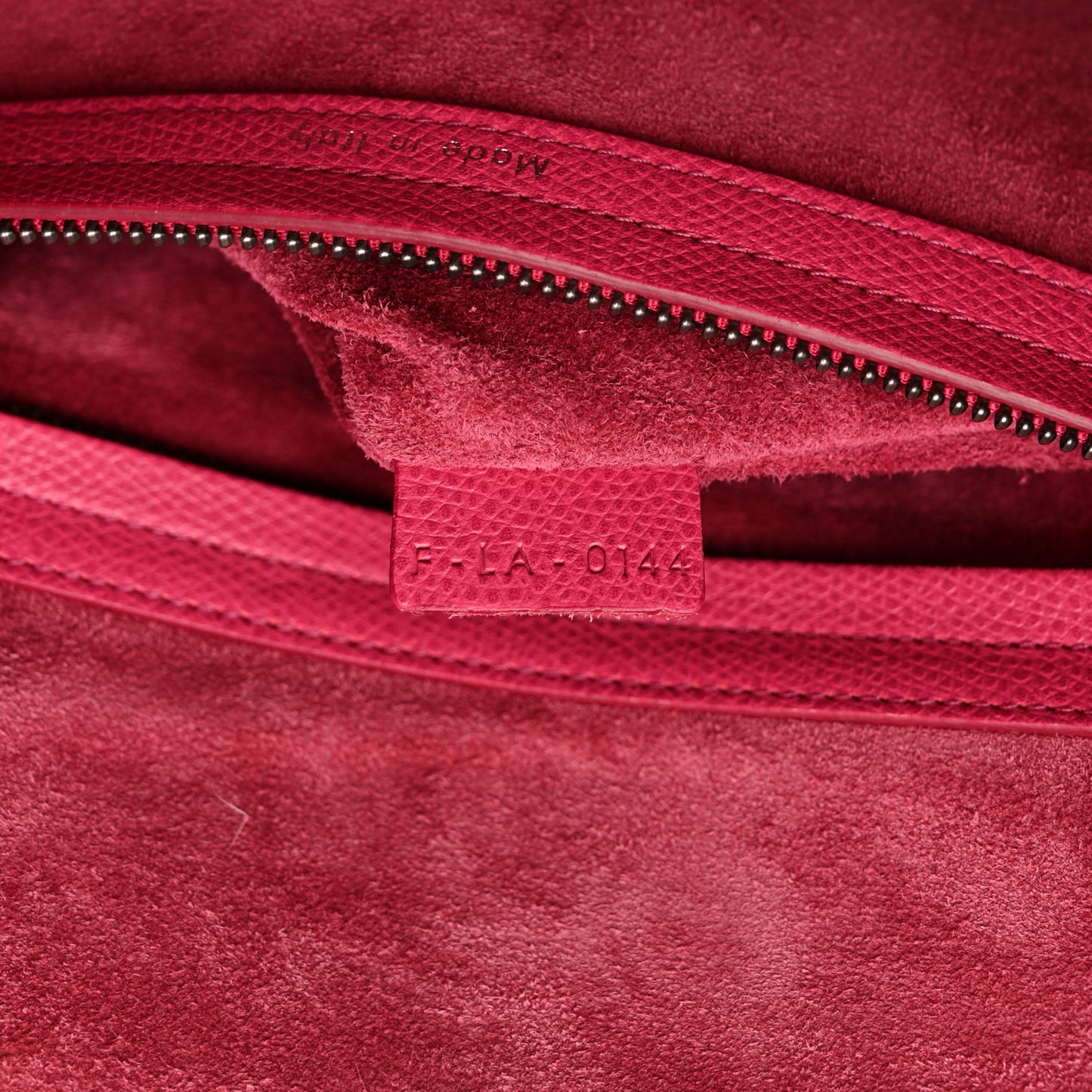 Grained Calfskin Medium Phantom Luggage Fuchsia