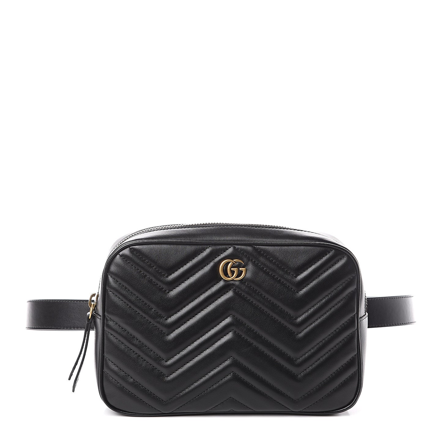 Calfskin Matelasse Mens GG Marmont Belt Bag 100 40 Black