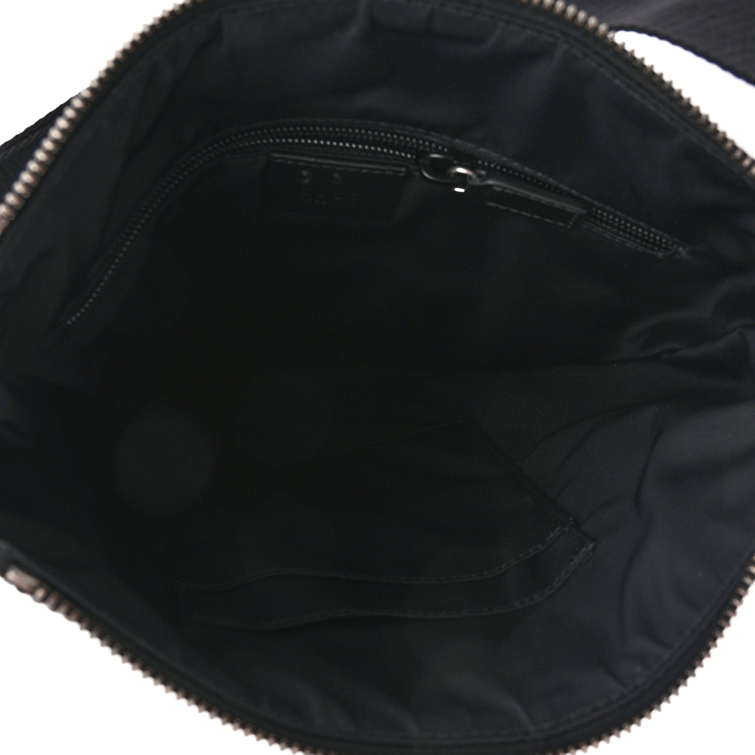 Gucci Techno Canvas Selleria Calfskin Web Small Flat Messenger Bag Black 5 of 10