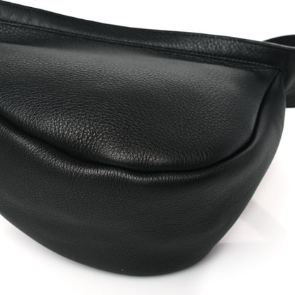 The Row Grained Calfskin Small Slouchy Banana Bag Black 7 of 7
