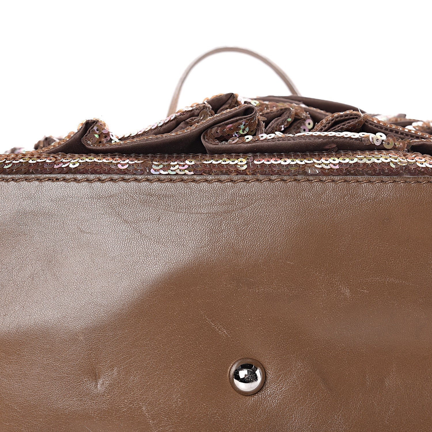 Valentino Garavani Sequin Petale Tote Tan 9 of 13