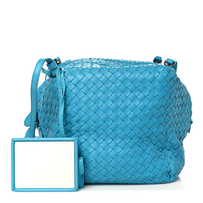 Bottega Veneta Nappa Intrecciato Cube Messenger Turquoise 1 of 8