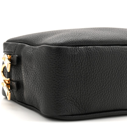 Prada Vitello Daino Soft Medium Double Zip Shoulder Bag Black 9 of 10