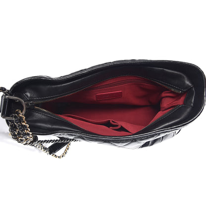 Chanel Aged Calfskin Quilted Medium Gabrielle Hobo Black 6 of 11