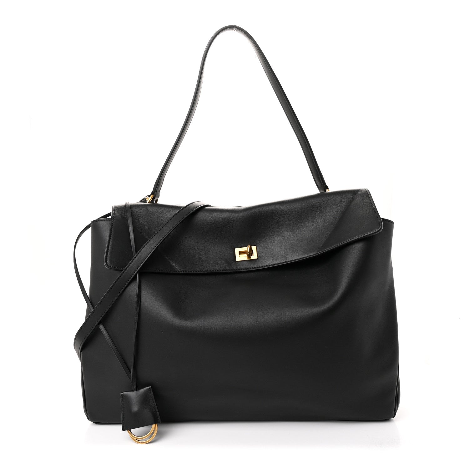 Balenciaga Smooth Calfskin Large Rodeo Top Handle Handbag Black 1 of 11