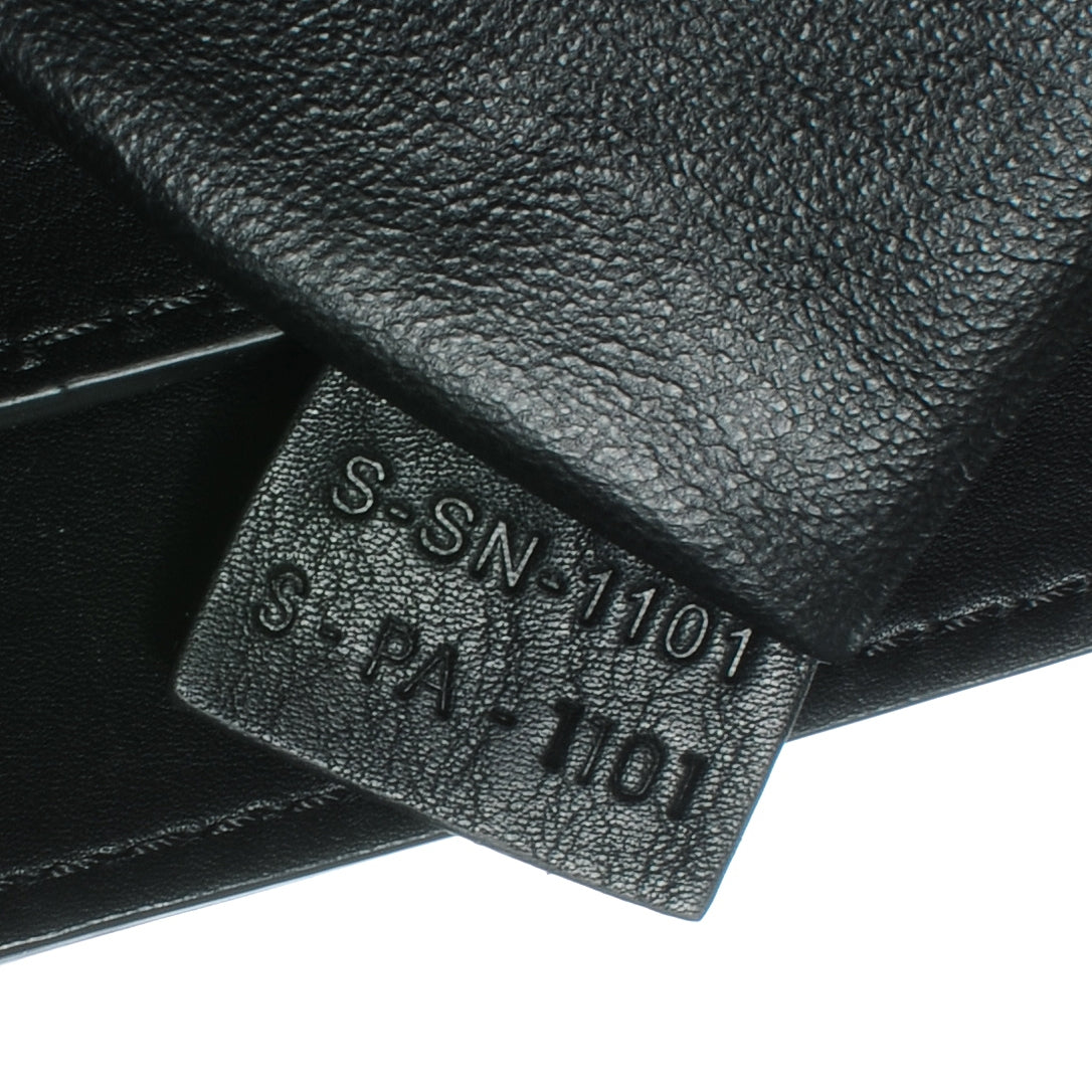 Smooth Calfskin Shoulder Luggage Black