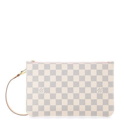 Louis Vuitton Damier Azur Neverfull MM GM Pochette Rose Ballerine 1 of 6