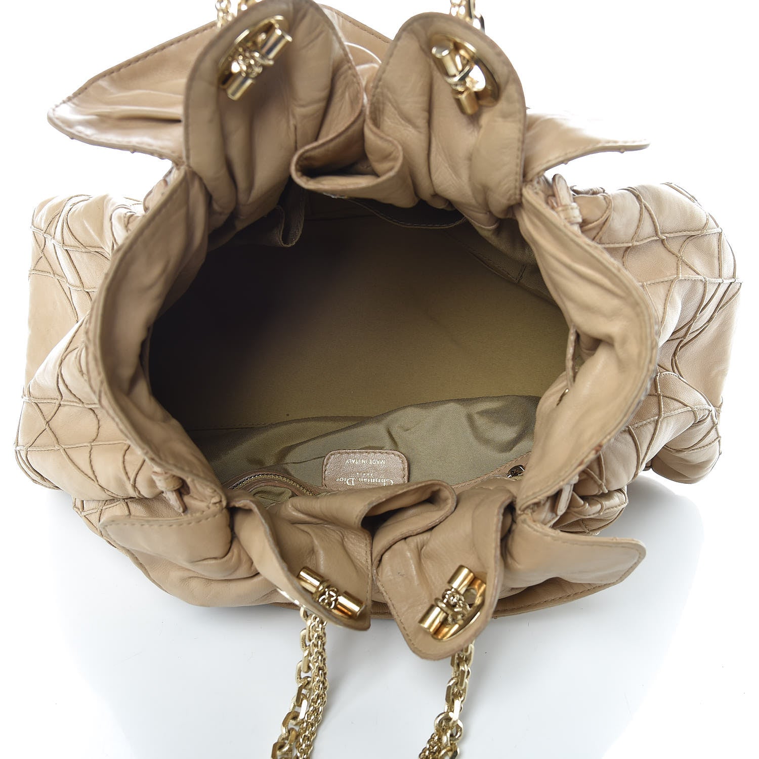 Christian Dior Lambskin Cannage Medium Le Trente Tote Beige 5 of 18
