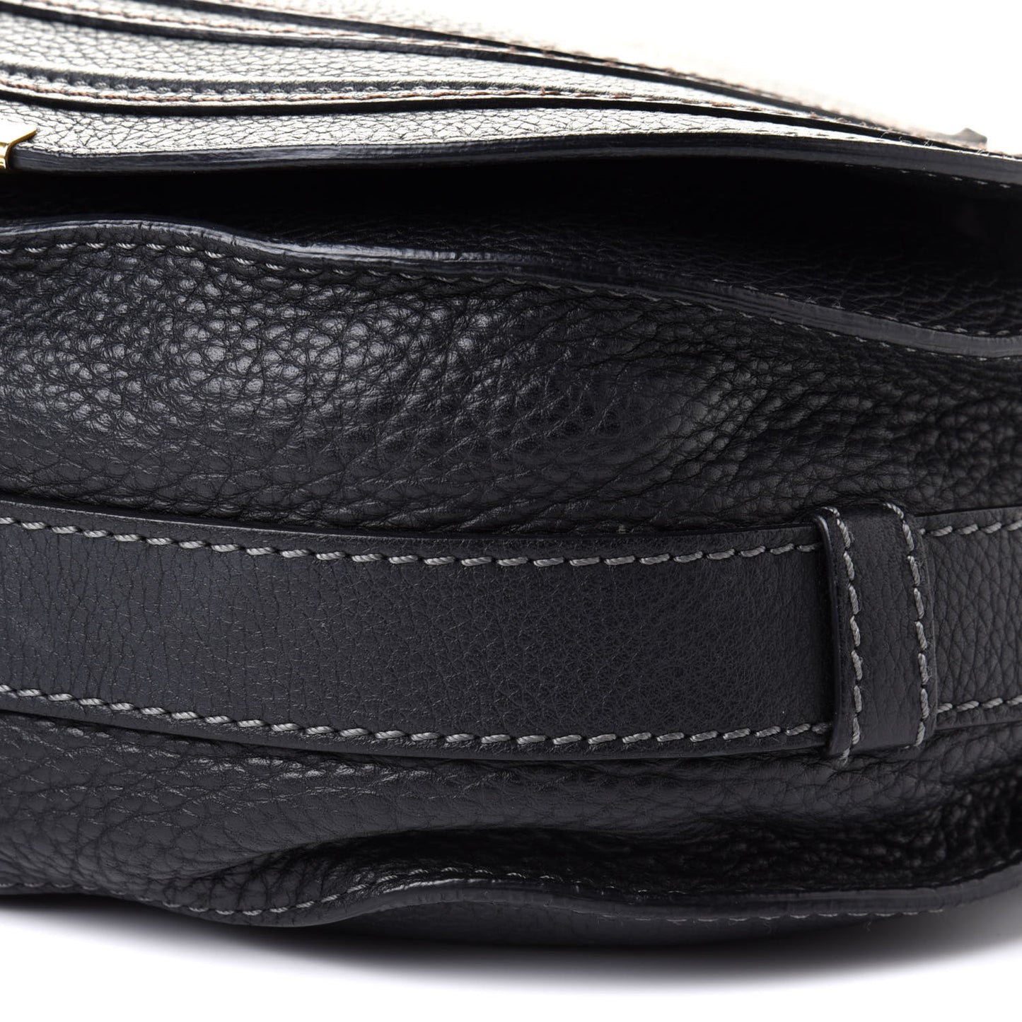 Calfskin Medium Marcie Round Crossbody Bag Black