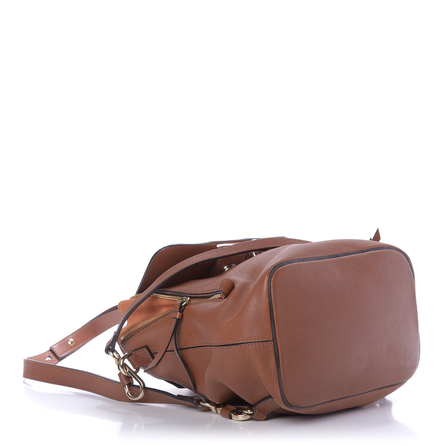 Chloe Suede Calfskin Small Faye Backpack Tobacco 3 of 12