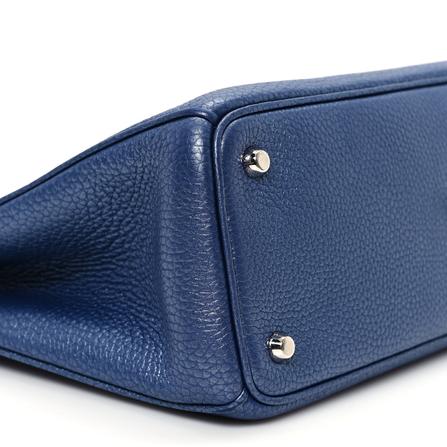 Metallic Bullcalf Medium Diorissimo Tote Blue