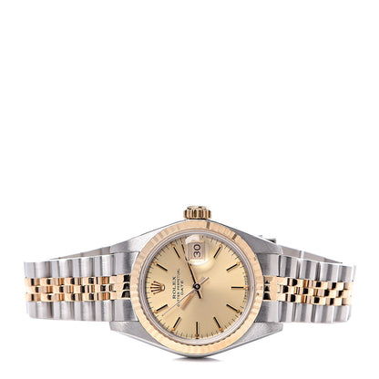 Rolex Stainless Steel 18K Yellow Gold 26mm Oyster Perpetual Date Watch Champagne 69173 3 of 7