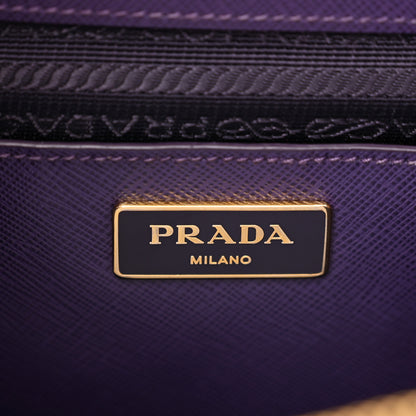 Prada Saffiano Medium Galleria Double Zip Tote Viola 6 of 9
