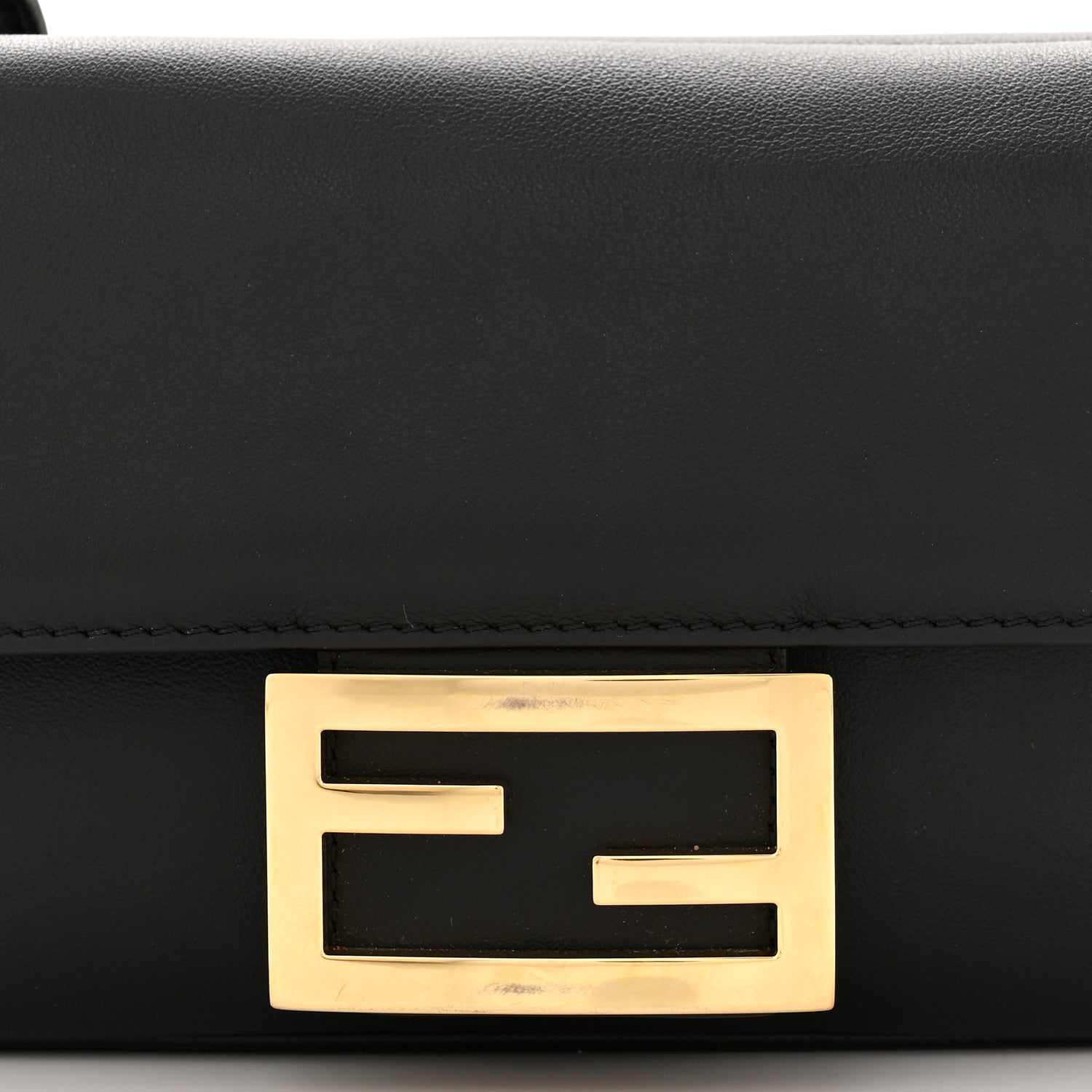 Fendi Vitello Grace Matte Duo Baguette Black 9 of 13