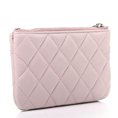 Chanel Lambskin Quilted Small Cosmetic Case Pink 3 of 8