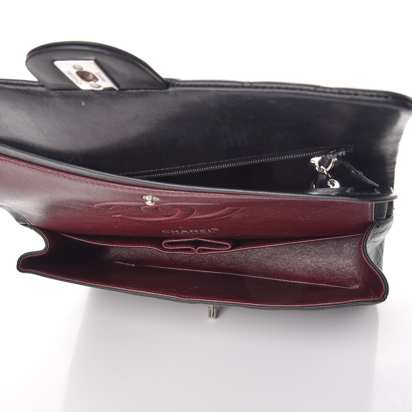 Lambskin Quilted Small Double Flap Black