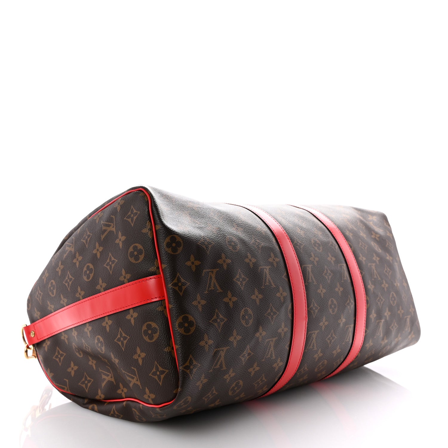 Louis Vuitton Calfskin Monogram Keepall Bandouliere 50 Coquelicot 3 of 9