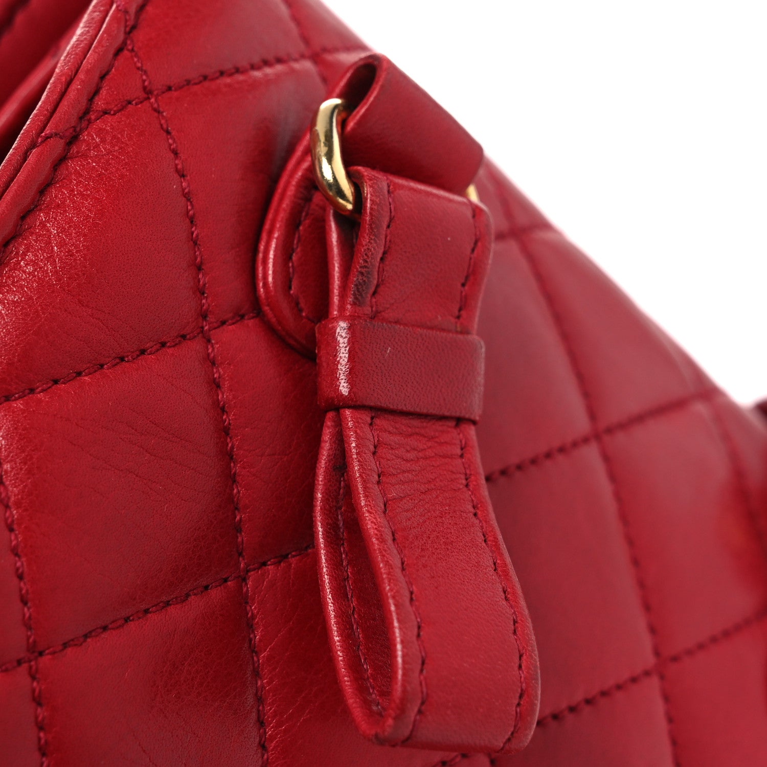 Chanel Lambskin Quilted Flap Waist Belt Bag 75 30 Red 13 of 17