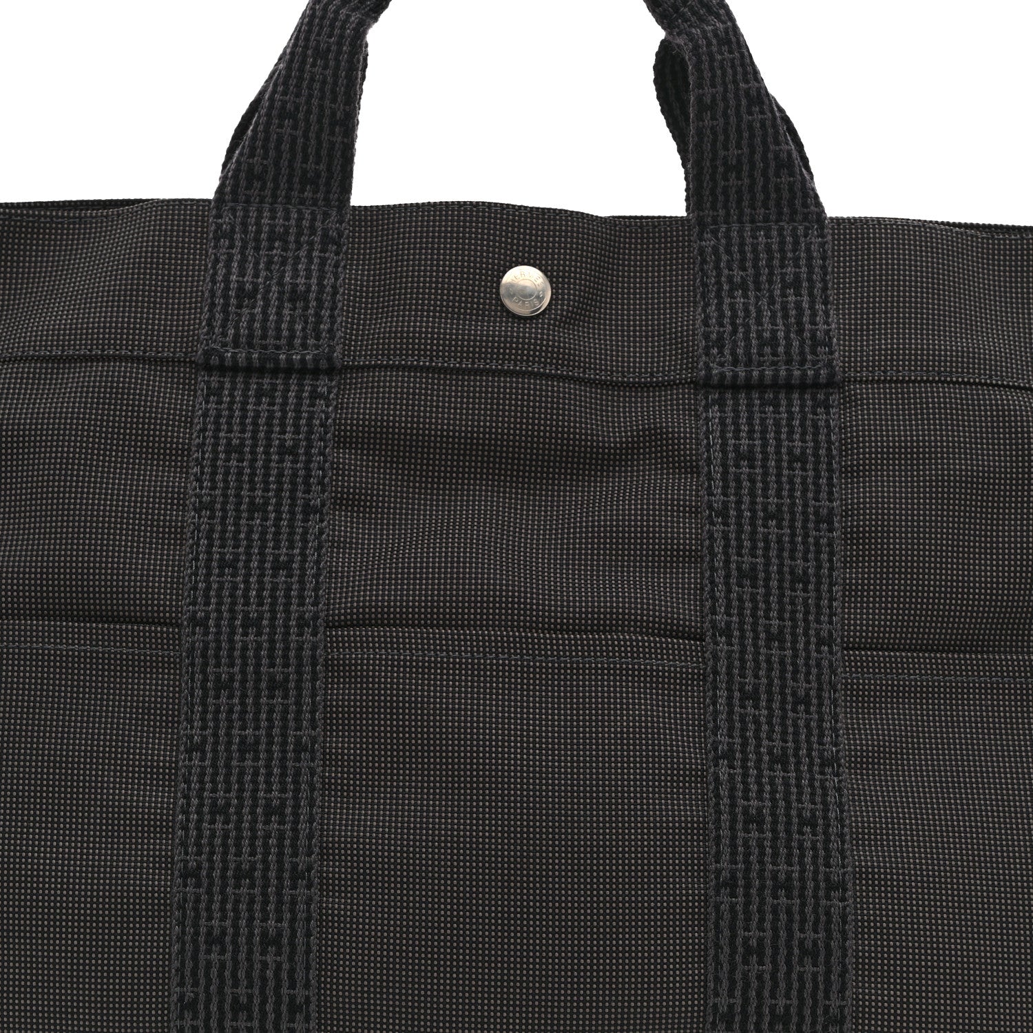 Hermes Canvas Herline MM Tote Grey 8 of 10
