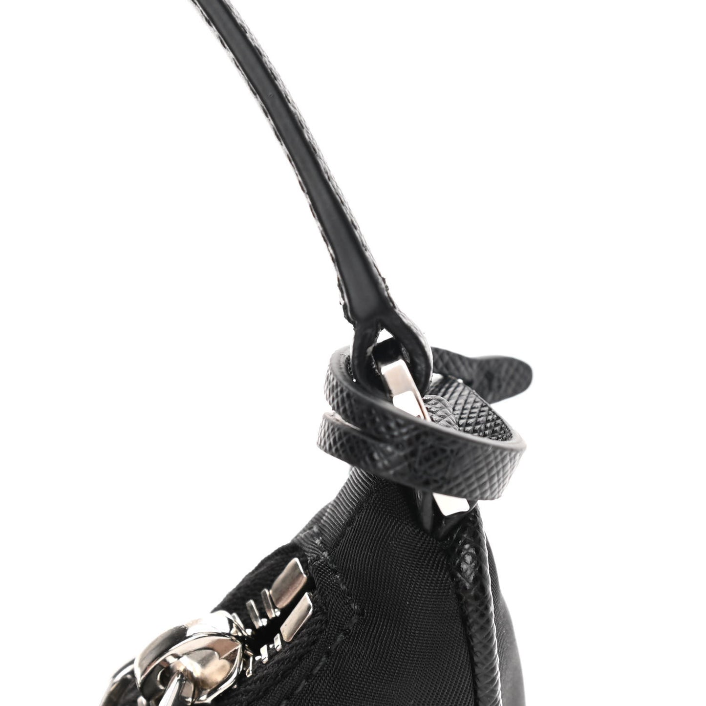 Tessuto Nylon Saffiano Mini Re-Edition 2005 Bag Black