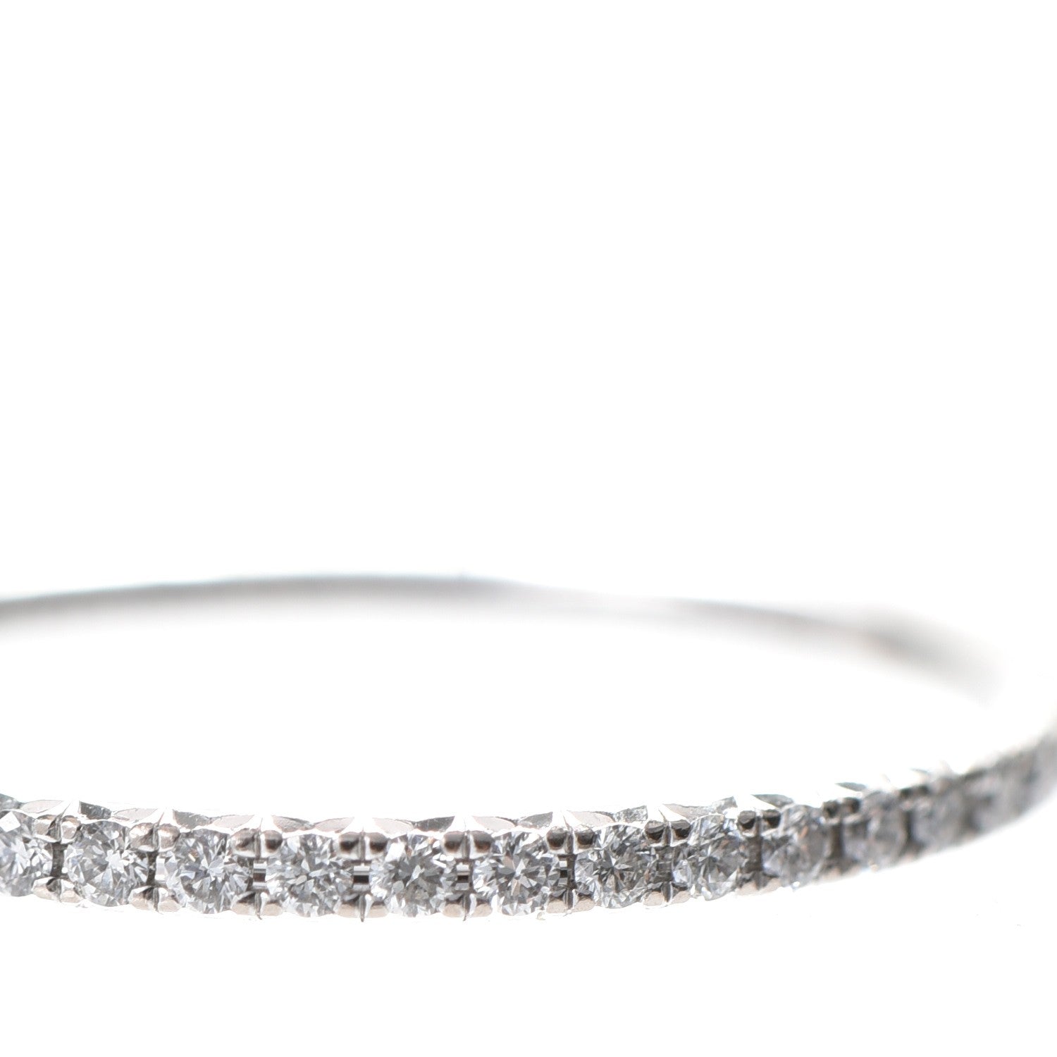 Tiffany 18K White Gold Diamond Metro Ring 7 4 of 7