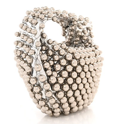 Bottega Veneta Metallic Nappa Studded Intrecciato Mini Jodie Silver 3 of 10