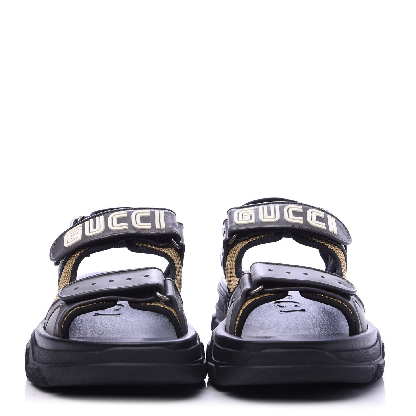X SEGA Nappa Mesh Mens Aguru Sandals 9 Loess Black
