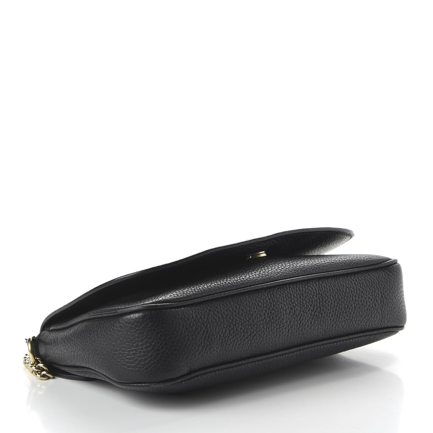 Gucci Pebbled Calfskin Medium Soho Flap Crossbody Black 3 of 9