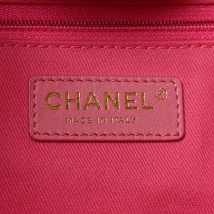 Chanel Straw Raffia Calfskin Striped Medium Deauville Tote Black Beige Ivory 6 of 10