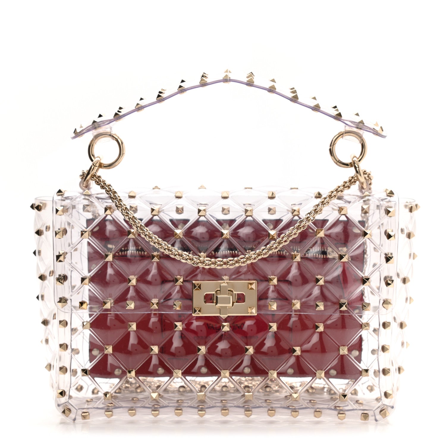 Valentino Garavani PVC Medium Rockstud Spike Shoulder Bag 1 of 7
