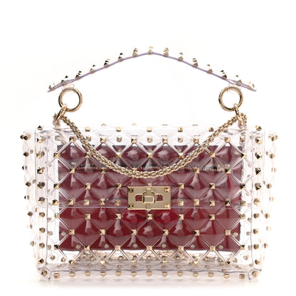 Valentino Garavani PVC Medium Rockstud Spike Shoulder Bag 1 of 7