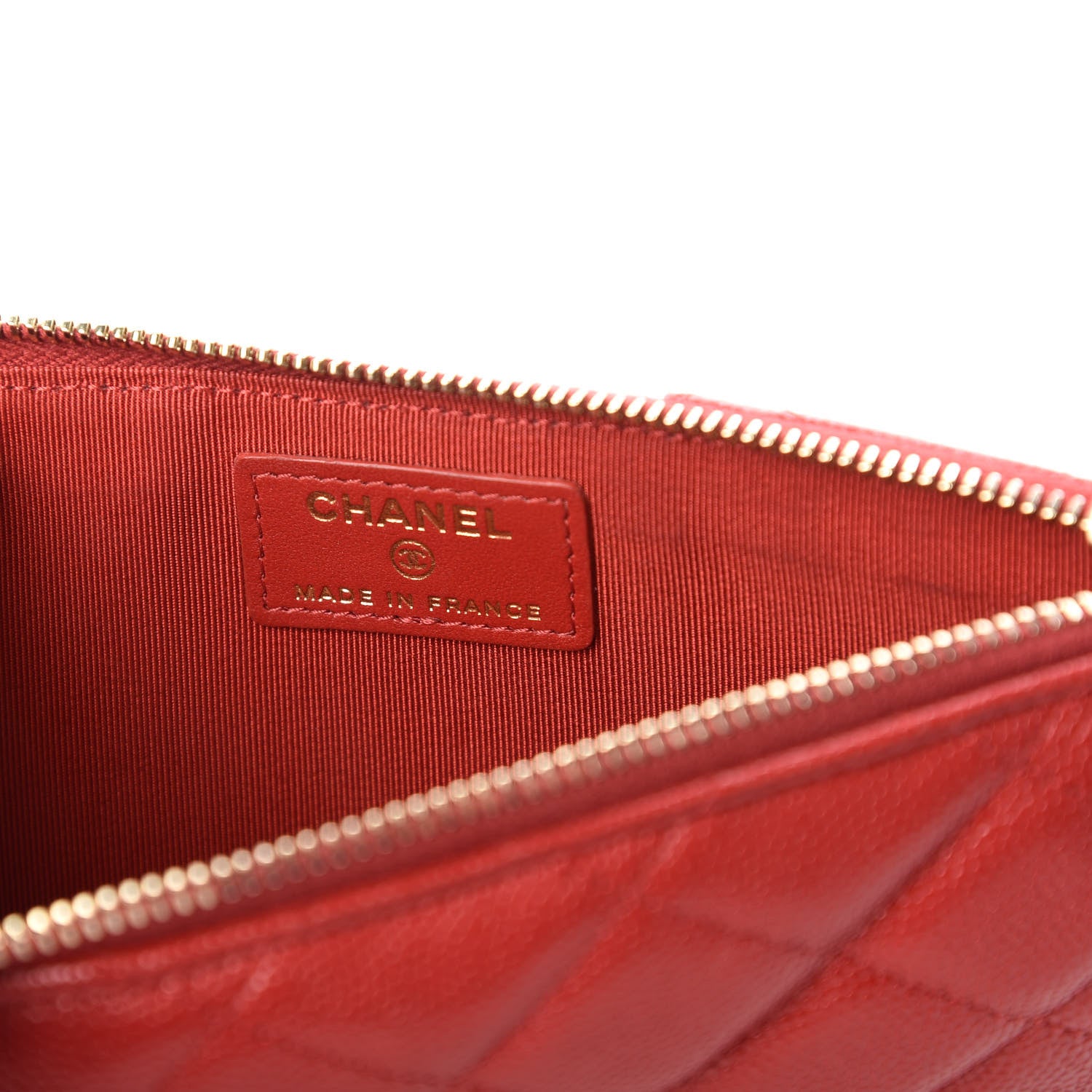 Chanel Caviar Quilted Classic iPhone Pouch Red 8 of 11
