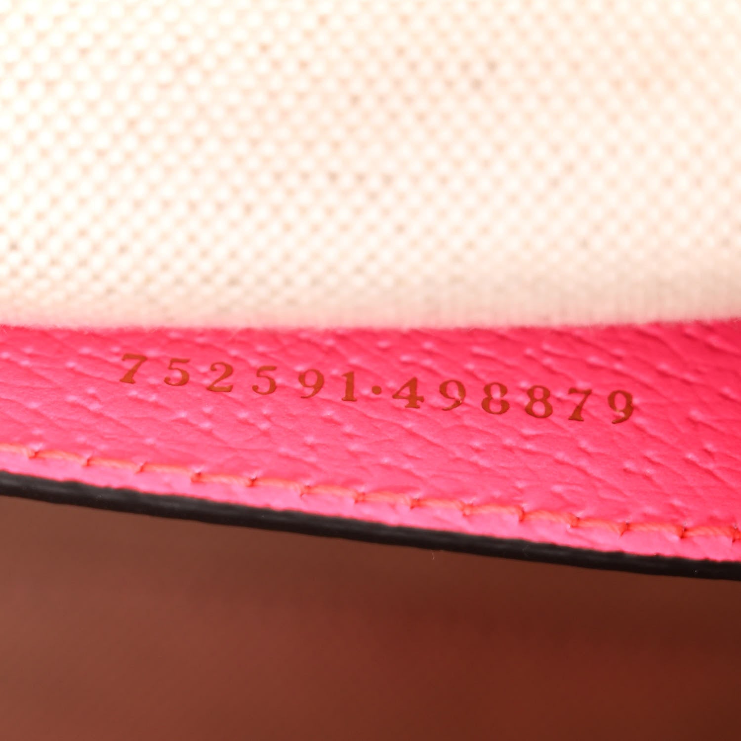 Gucci GG Supreme Monogram Textured Dollar Calfskin Web Ophidia Small Crossbody Bag Beige Ebony Fuchsia 7 of 12