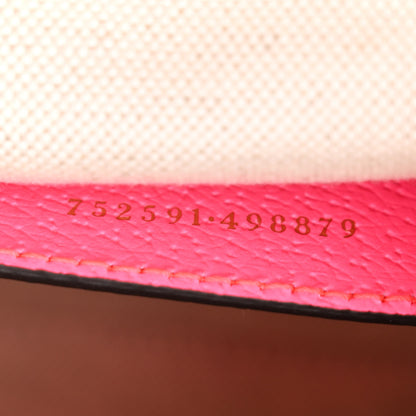 Gucci GG Supreme Monogram Textured Dollar Calfskin Web Ophidia Small Crossbody Bag Beige Ebony Fuchsia 7 of 12