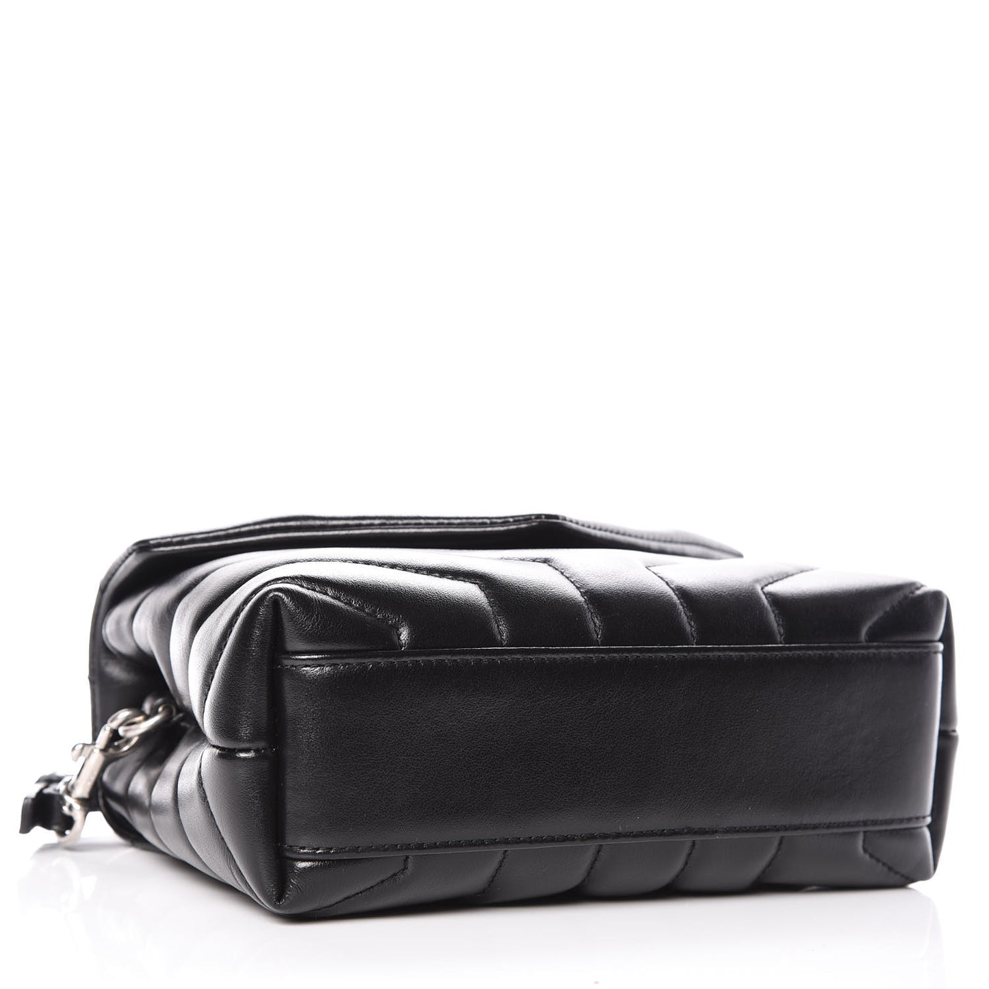 Calfskin Y Quilted Monogram Toy Loulou Crossbody Bag Black
