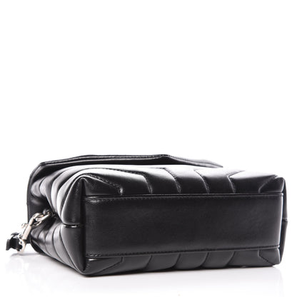 Saint Laurent Calfskin Y Quilted Monogram Toy Loulou Crossbody Bag Black 4 of 12