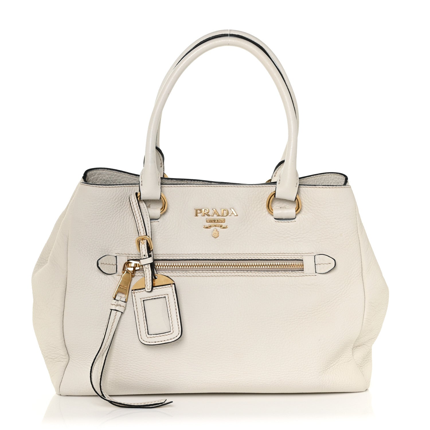 Prada Vitello Daino Shopping Tote White 1 of 9