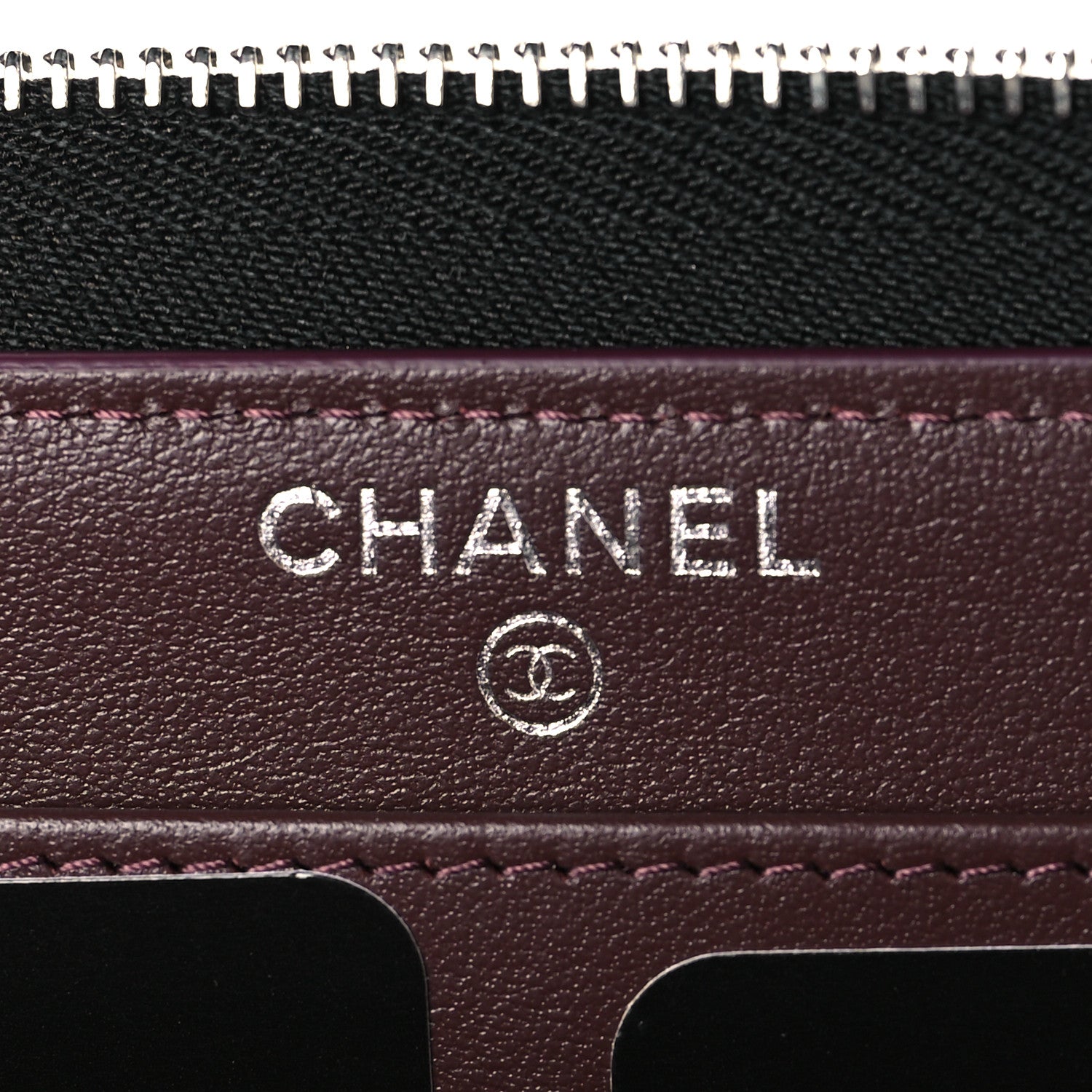Chanel Caviar Quilted Large Gusset Zip Around Wallet Black 6 of 10
