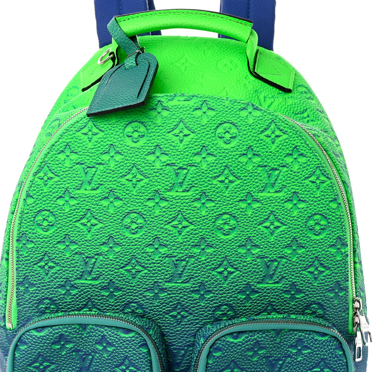 Louis Vuitton Taurillon Illusion Multipockets Backpack Bleu Vert 1292803 – FASHIONPHILE