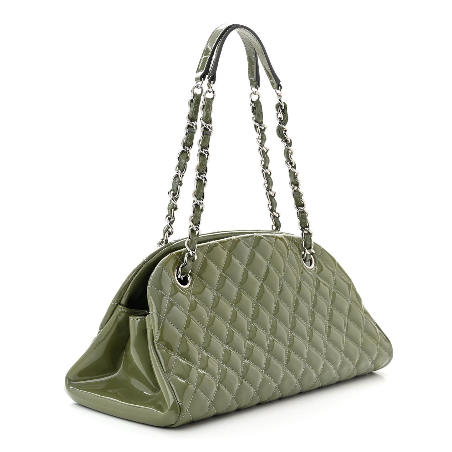 Patent Quilted Medium Just Mademoiselle Green