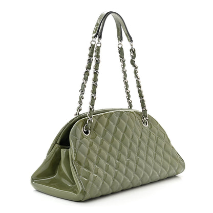 Chanel Patent Quilted Medium Just Mademoiselle Green 3 of 11