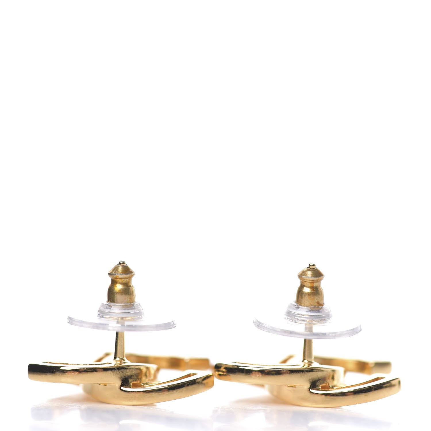 Chanel Metal Obazine CC Earrings Gold 2 of 3